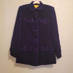 Shanghai Tang Purple Velvet Jacket